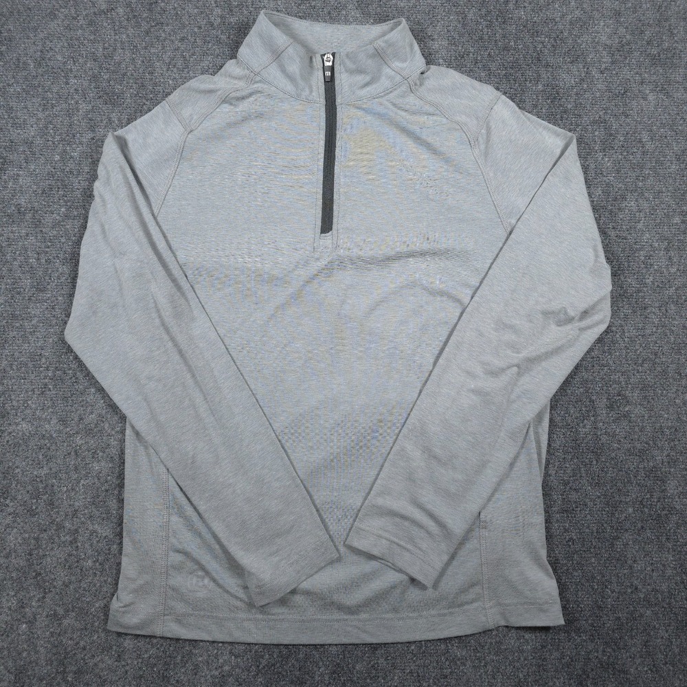 Travis Mathew Yanks 2.0 Pullover Mens S Gray Athletic Long Sleeve Golf 1/4 Zip